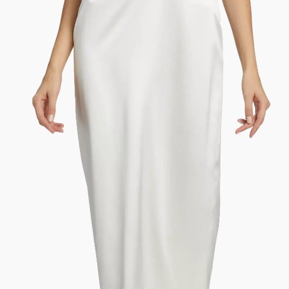 Brandon Maxwell Bridal Collection Silk Off-The-Shoulder Gown Sz 4 - Picture 3 of 15